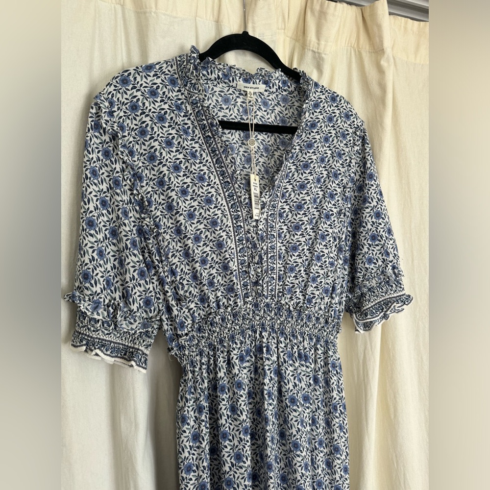 Max Studio Blue Patterned Maxi Dress - Picture 2 of 7